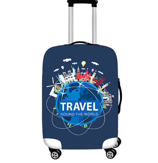 Unisex hard-shell travel suitcase in world travel design Bowlift