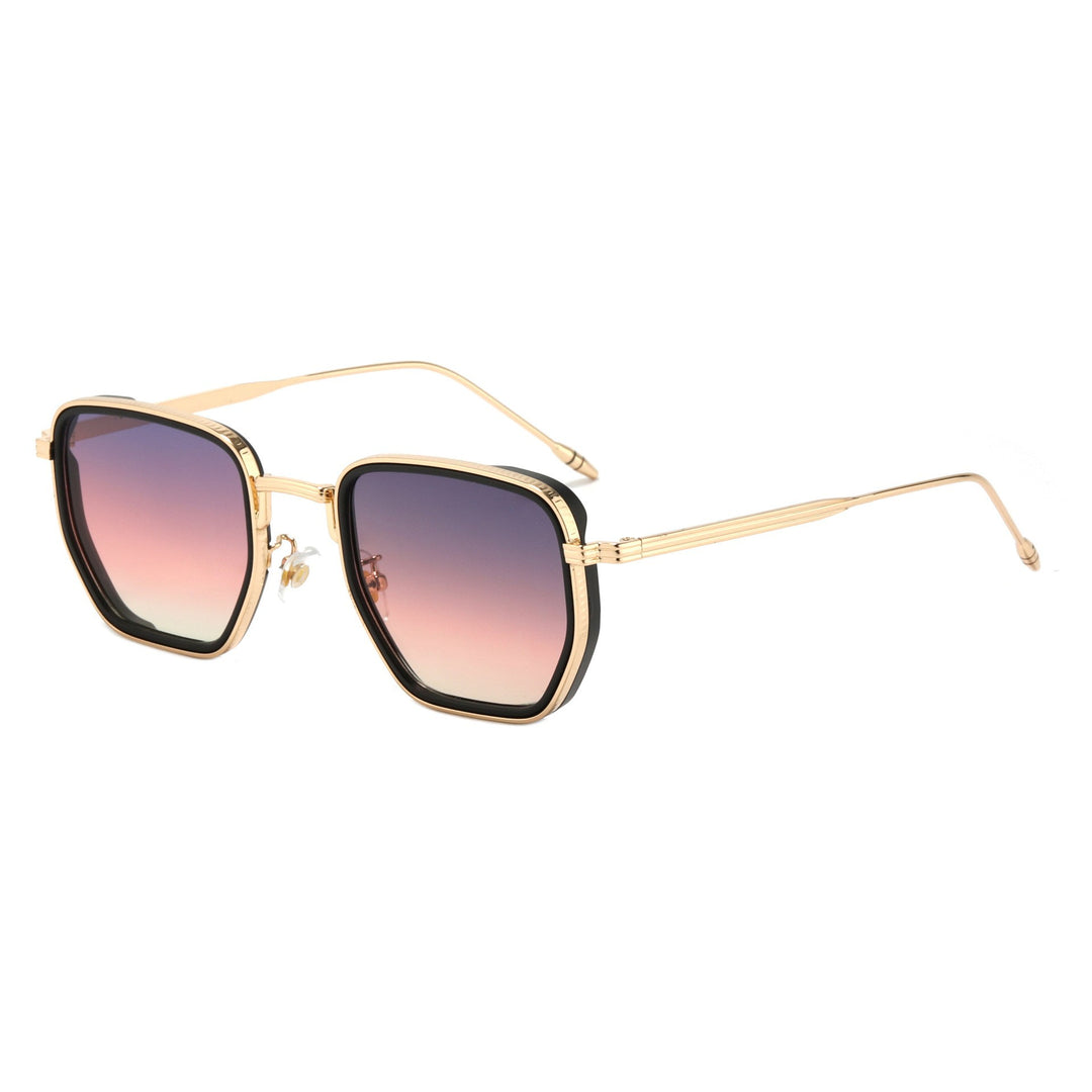 Ladies Square Designer Sunglasses with Stylish Metal Frame Bowlift