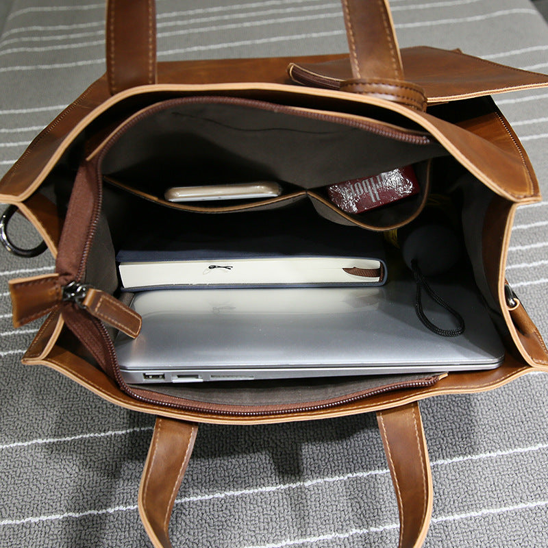 Stylish and Spacious Leather Bag Bowlift