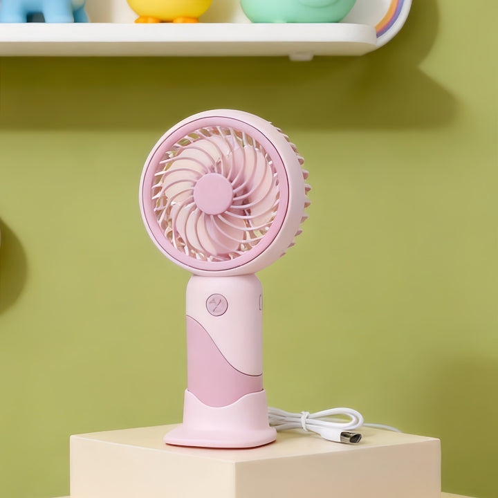 Women's Portable USB Mini Hand Fan with Flexible Tilt Mechanism Bowlift