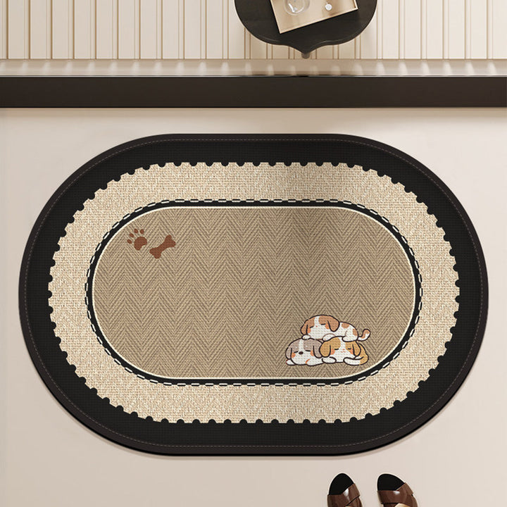 Playful Dog-Themed Area Mat
