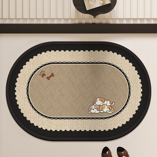Playful Dog-Themed Area Mat