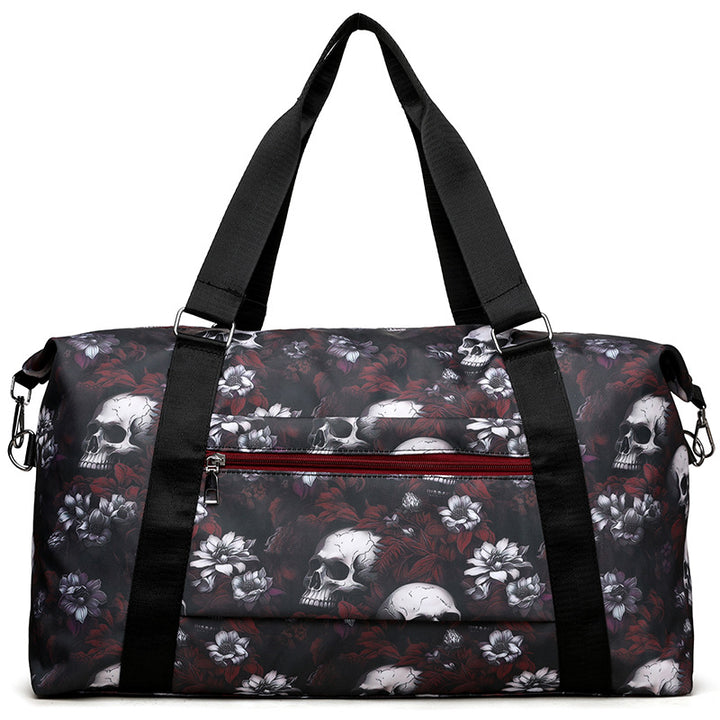 Artistic Skull Print Duffle Bag Bowlift