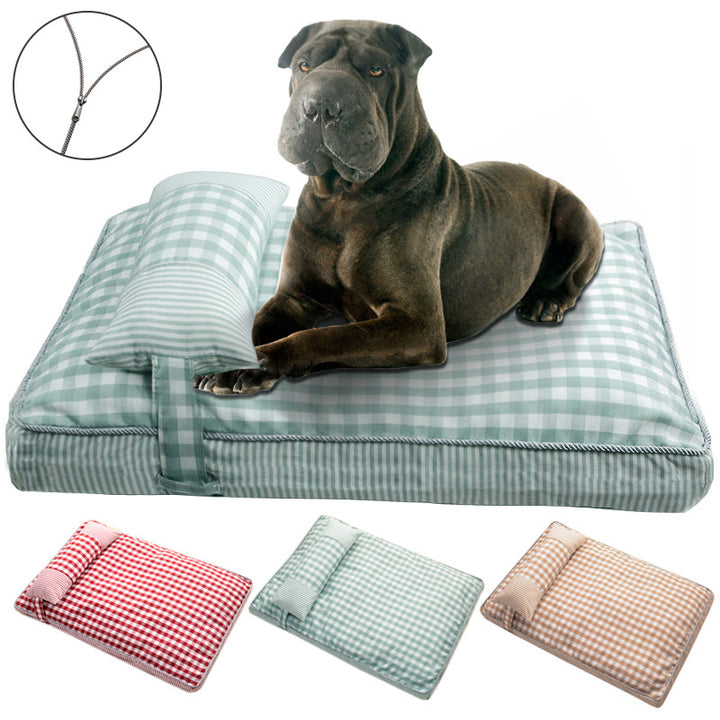 Checked Dog Bed