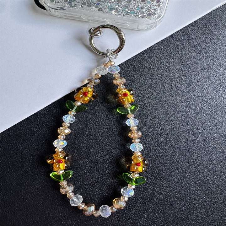 Floral Beaded Keychain Chain Bowlift