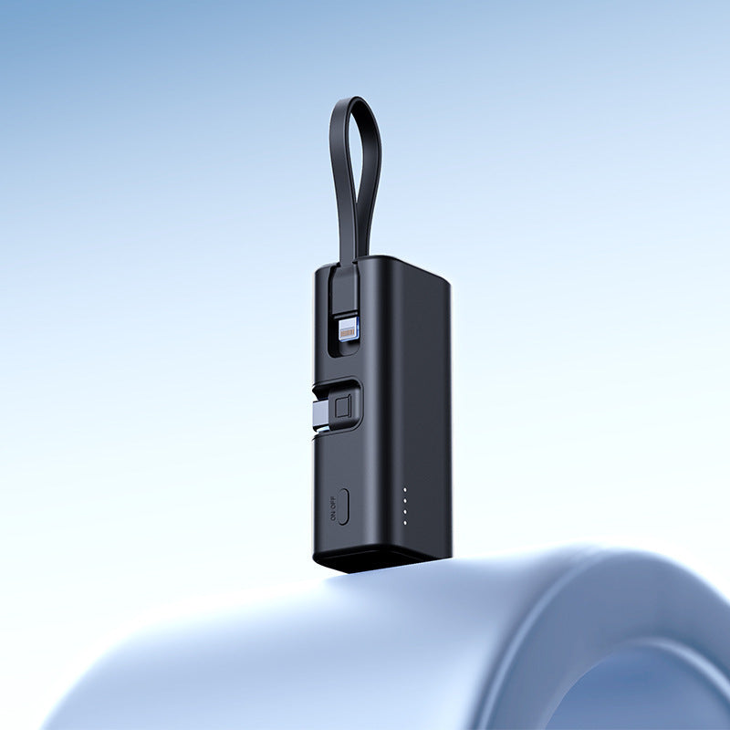 Mini Powerbank with Integrated Charging Cable and LED Display Bowlift