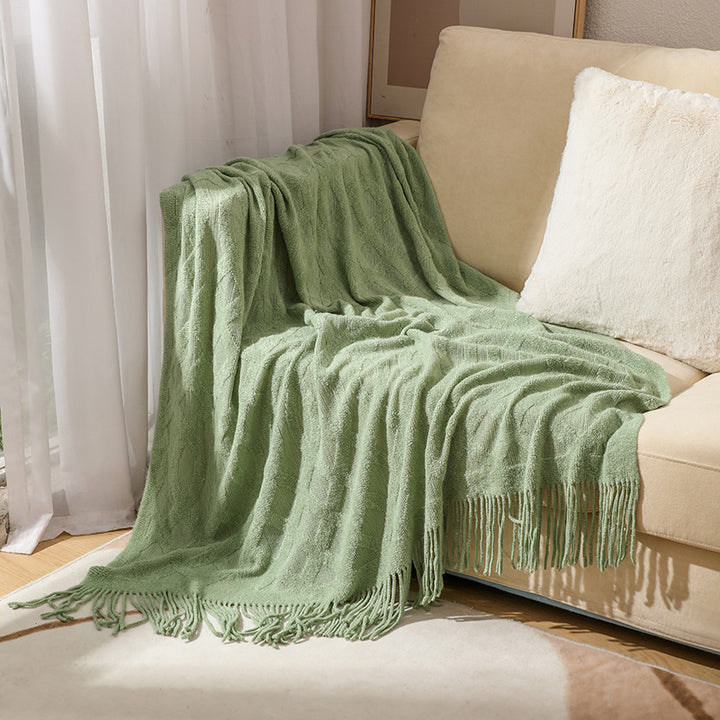 Premium Textured Knit Throw Blanket Bowlift