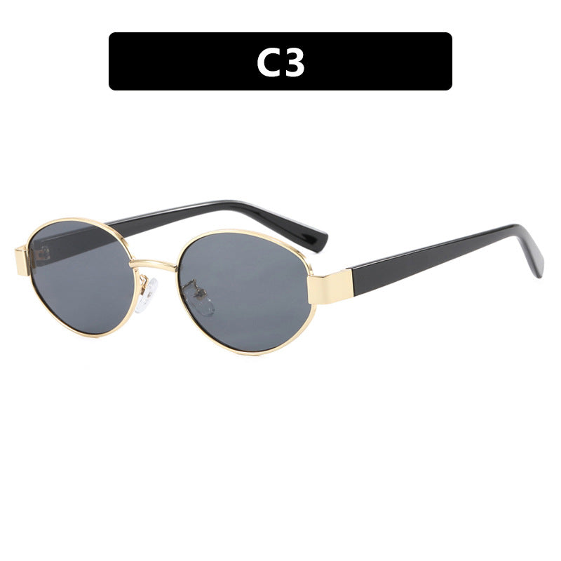 Ladies fashionable sunglasses with exclusive leopard print and elegant metal frame Bowlift
