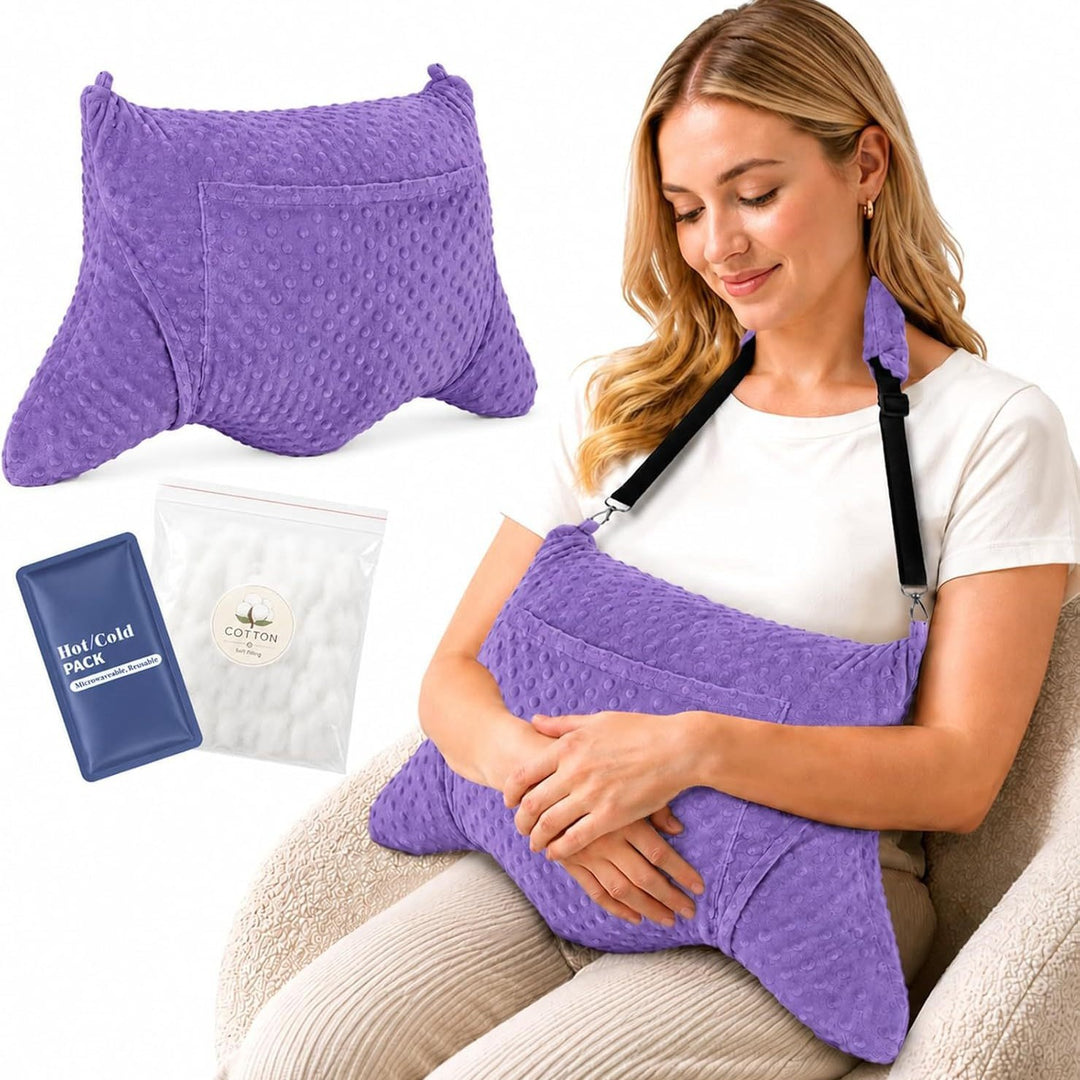 ergonomic heating pad with carrying strap Bowlift