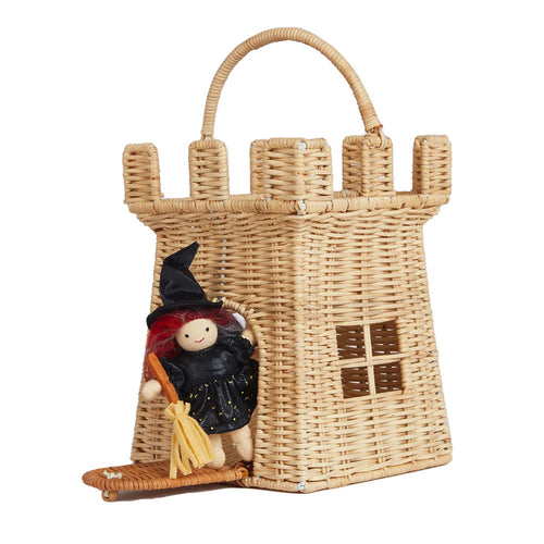 Castle-Shaped Woven Storage Basket Bowlift