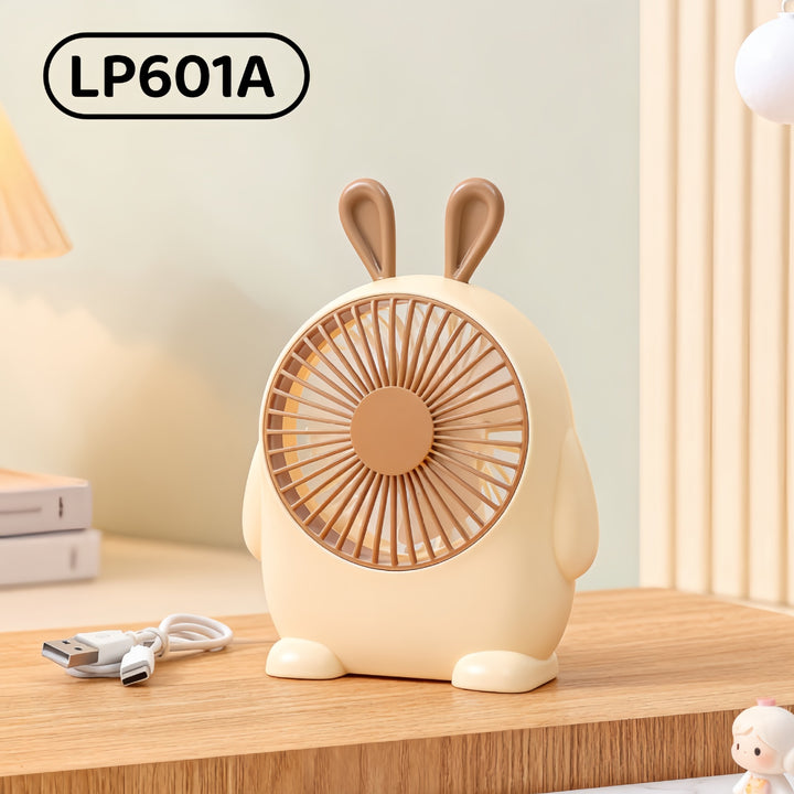 Women's portable handheld fan with cute animal design and ergonomic grip design Bowlift