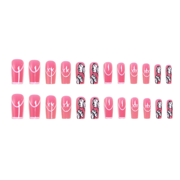 Creative nail art set with floral and graphic designs Bowlift