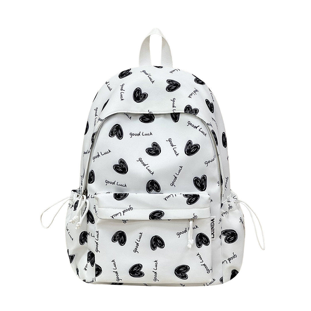 Heart-Pattern Casual Backpack Bowlift