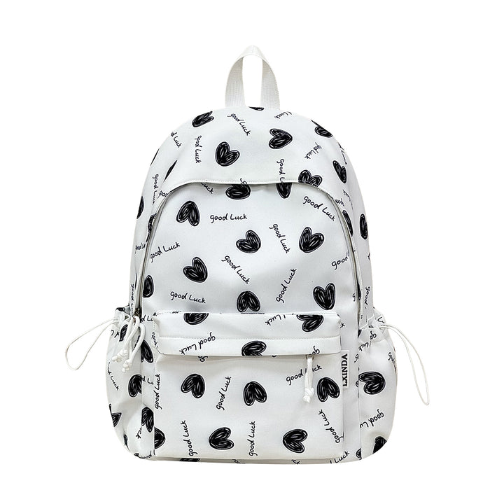 Heart-Pattern Casual Backpack Bowlift