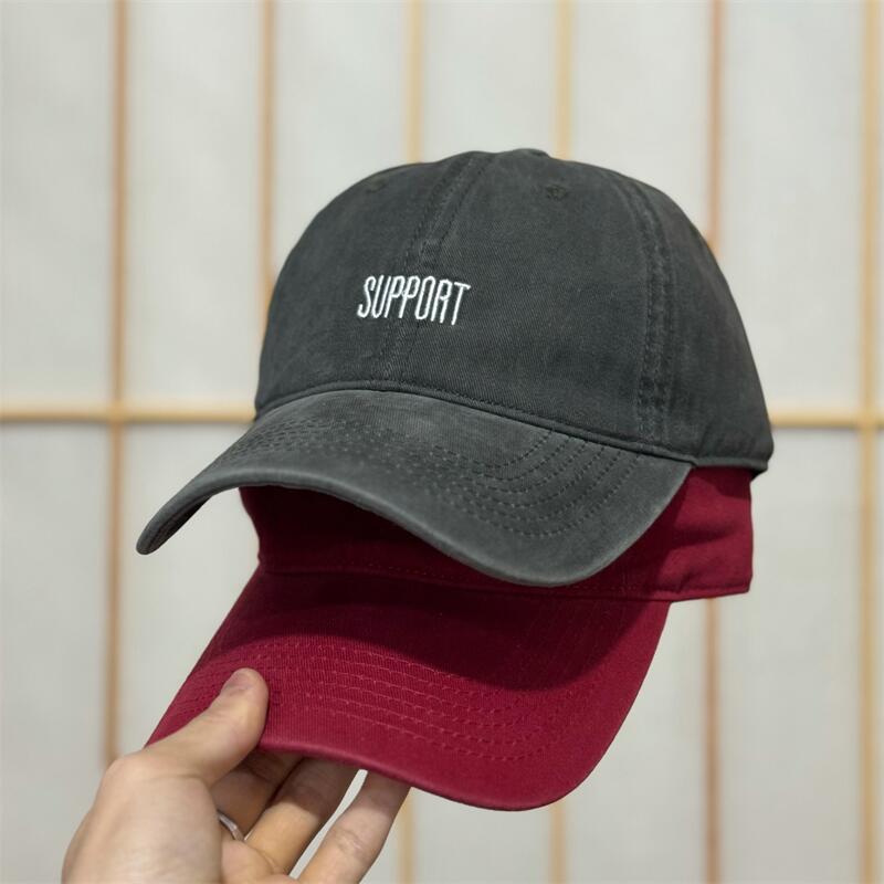Men's Supportive Embroidered Cotton Baseball Cap Bowlift