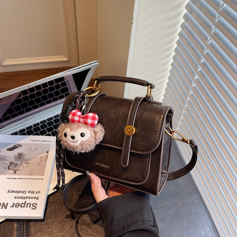 Compact Leather Handbag Bowlift