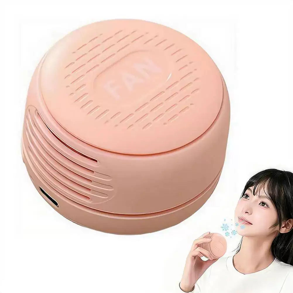 Unisex one size compact portable personal cooling fan with USB rechargeable battery and adjustable louvers Bowlift
