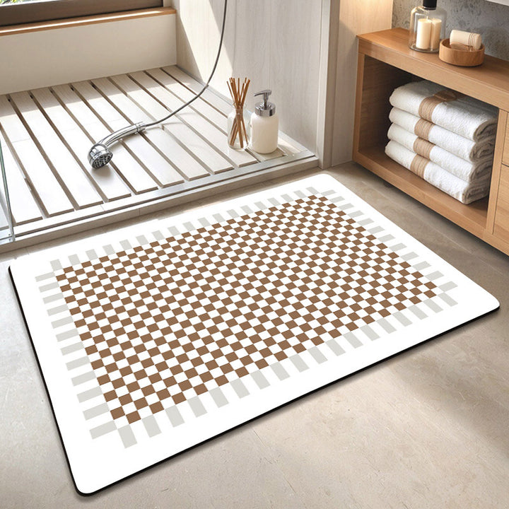 Geometric Pattern Soft Bath Mat Bowlift