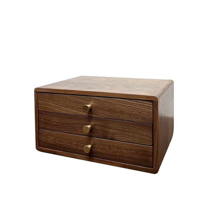 Wooden Jewelry Storage Box with Dual Drawers Bowlift