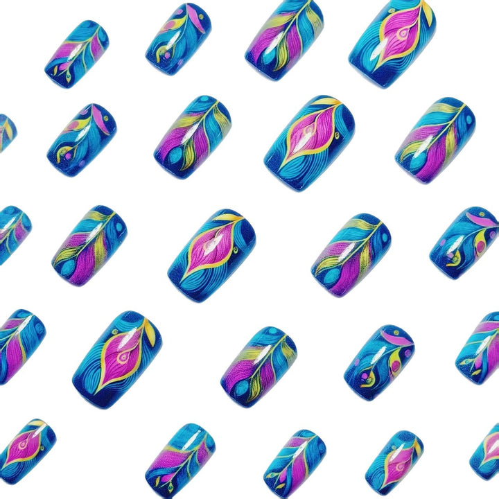 Feather-Inspired Art Nail Wraps Bowlift