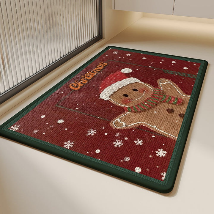 Festive Gingerbread Holiday Doormat Bowlift