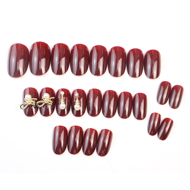 Luxurious Decorative Press-On Nail Set Bowlift