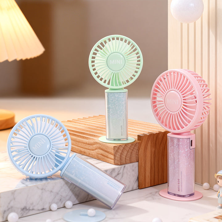 Unisex portable mini table fan with USB battery and infinitely adjustable tilt function Bowlift