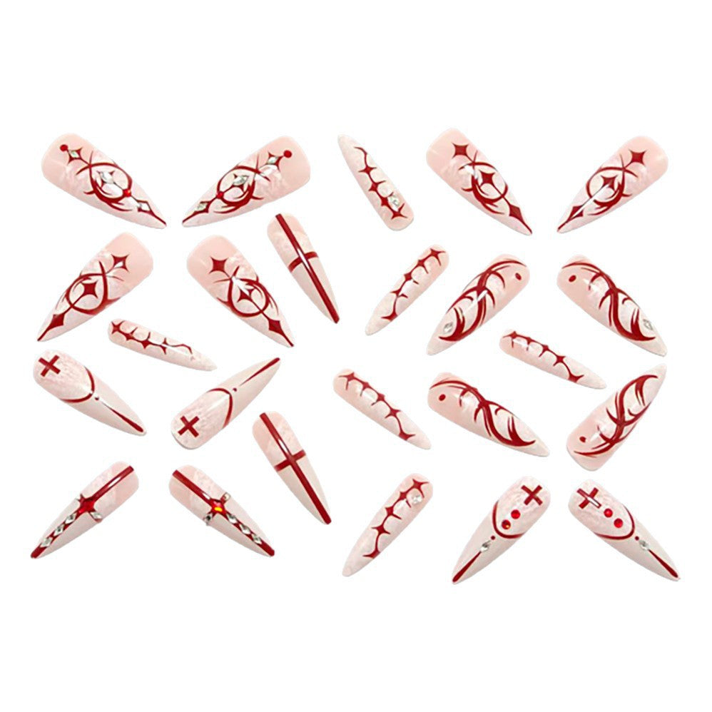 Artificial nails with elegant 3D applications and filigree design Bowlift