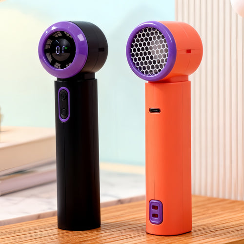 Women Portable USB Fan with Digital Display Bowlift