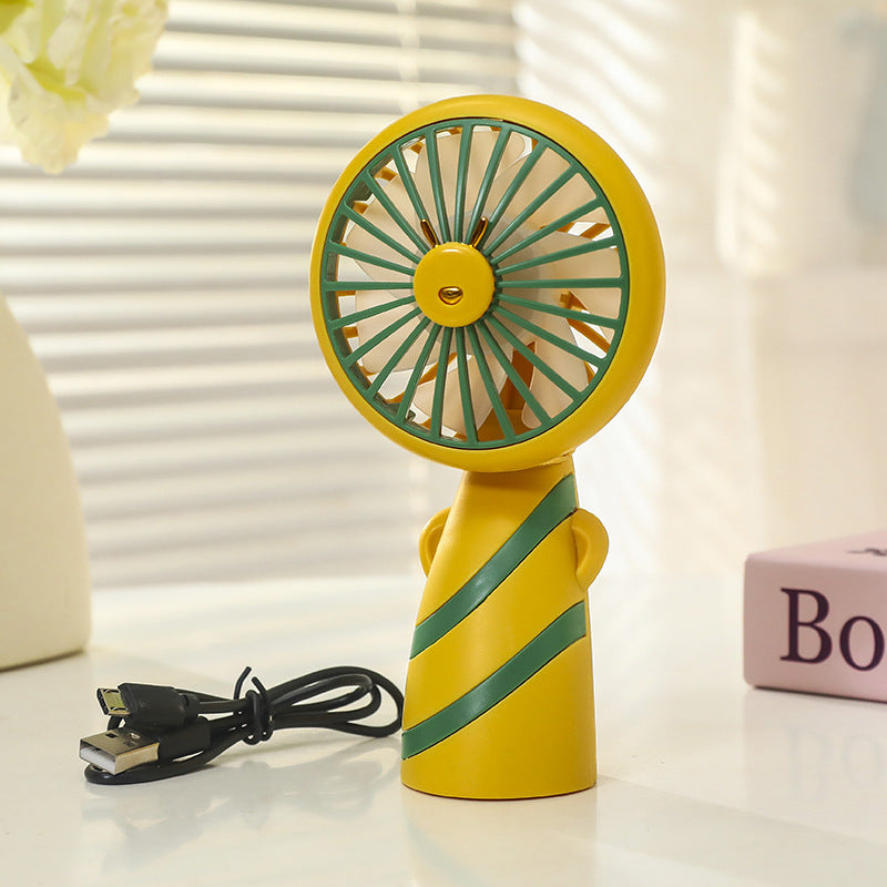 Women portable USB hand fan with cute design Bowlift