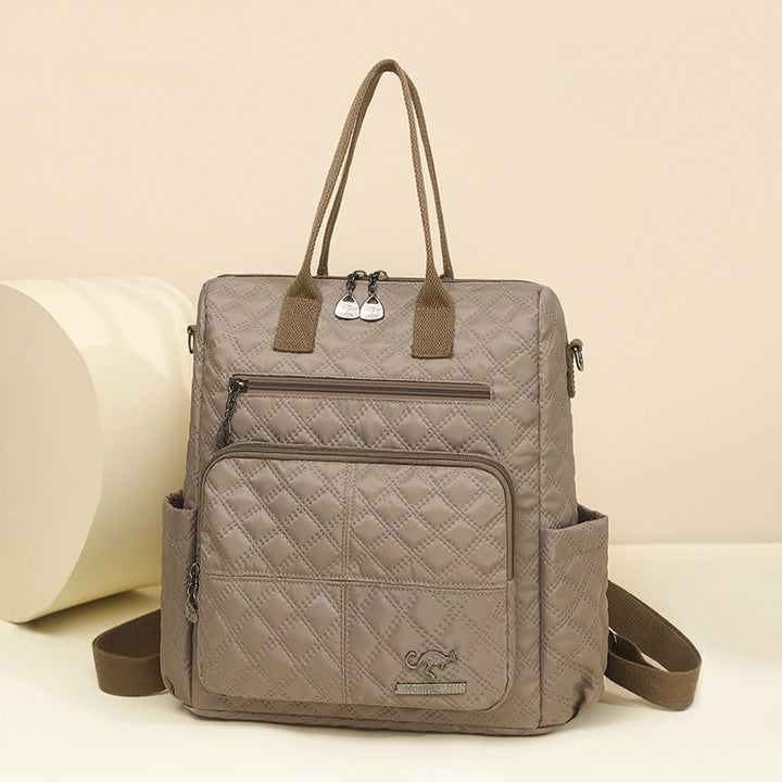Quilted Multi-Functional Tote Backpack Bowlift