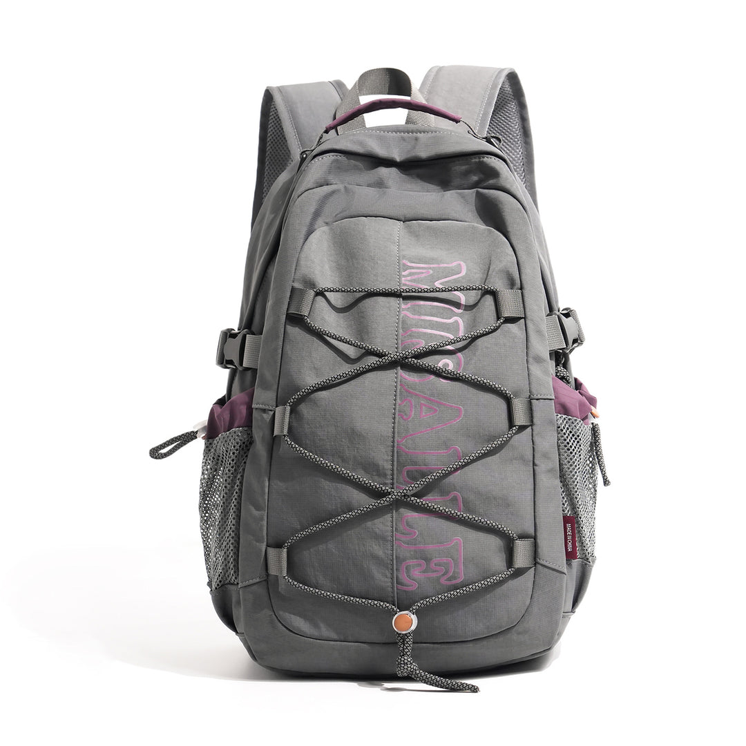 Unisex spacious leisure and travel backpack with padded laptop compartment and elastic front bungee Bowlift