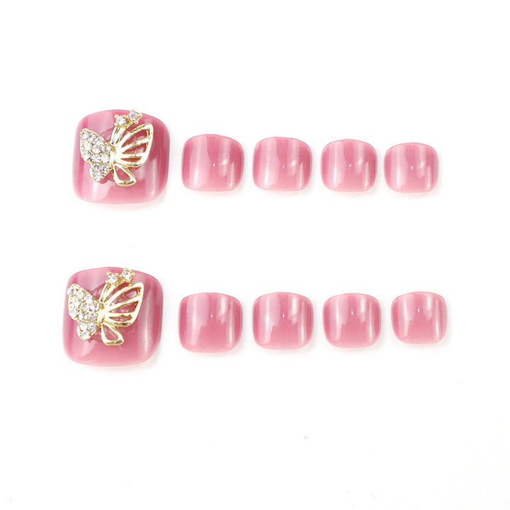 Stylish Decorative Press-On Toenails Set Bowlift
