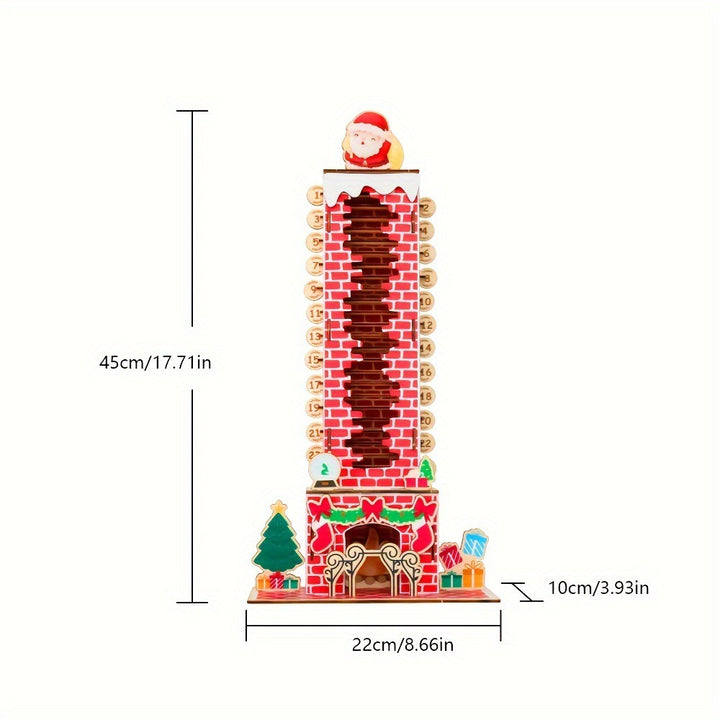 Wooden Santa Claus Detachable Countdown Display Stand