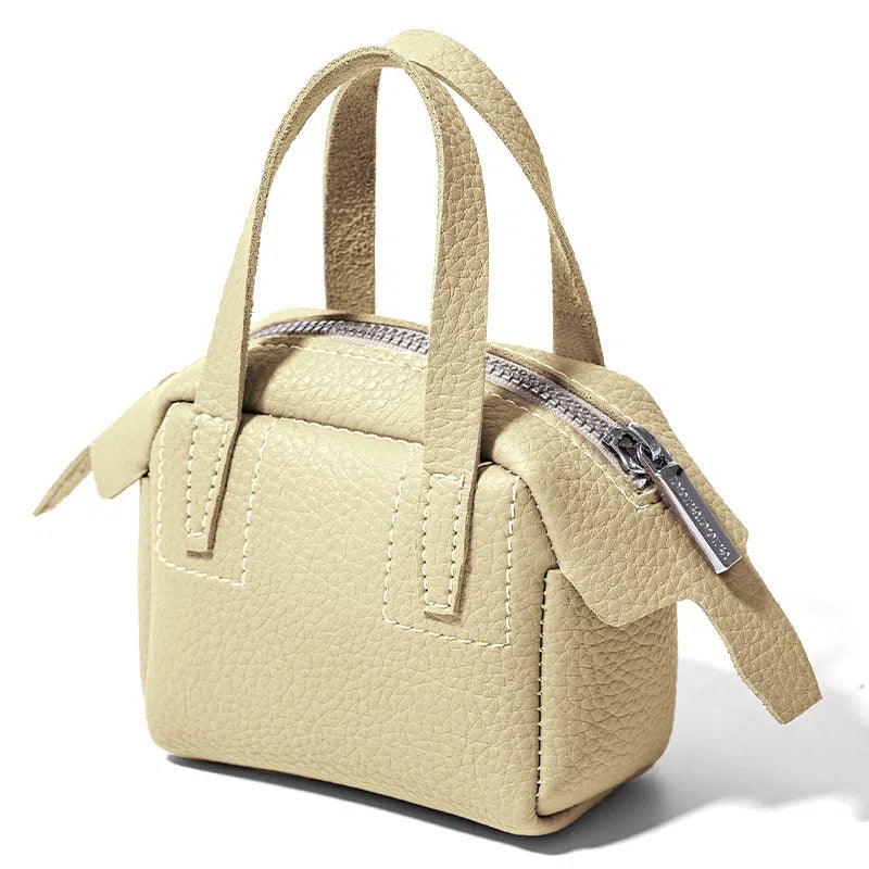 Compact Textured Handheld Satchel Bowlift