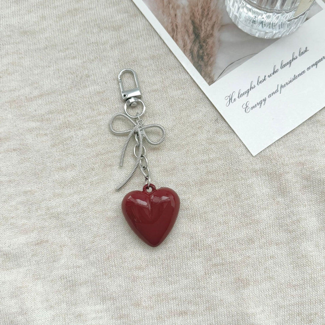 Artistic Heart Charm Keychain Bowlift