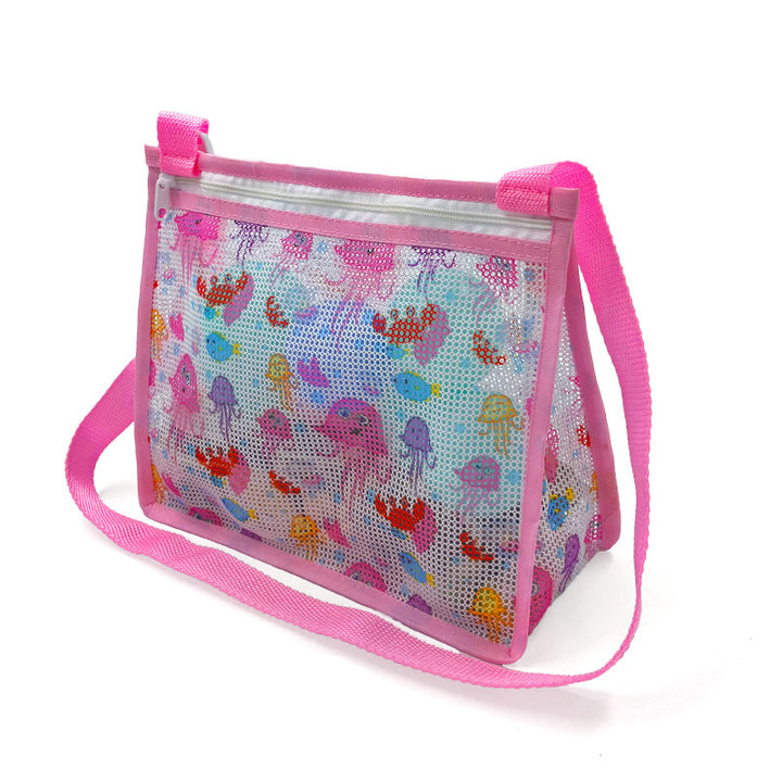 Mesh Beach Bag with Practical Zipper Bowlift