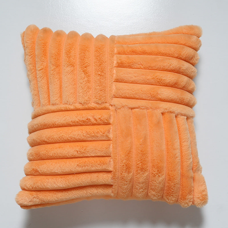 Textured Plush Decorative Cushion