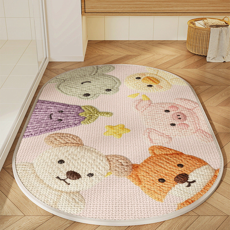 Cute Animal-Themed Bath Mat Bowlift