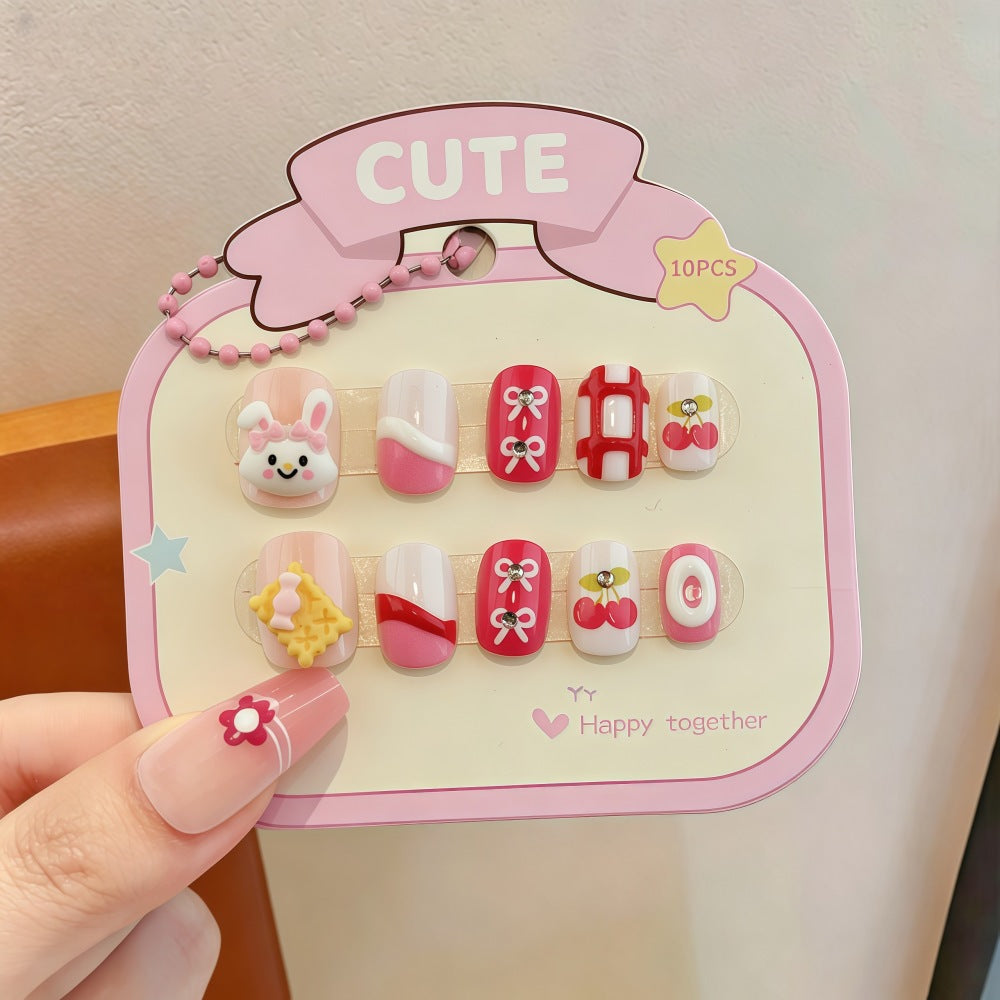 Playful artificial nail set with colorful designs Bowlift