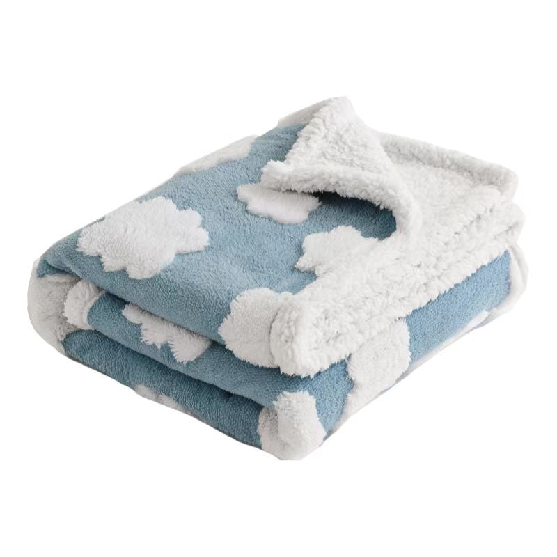 Oversized Reversible Plush Faux Fur Sherpa Throw Blanket
