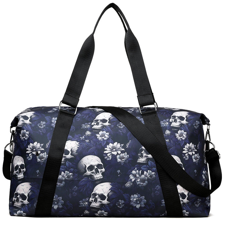 Artistic Skull Print Duffle Bag Bowlift