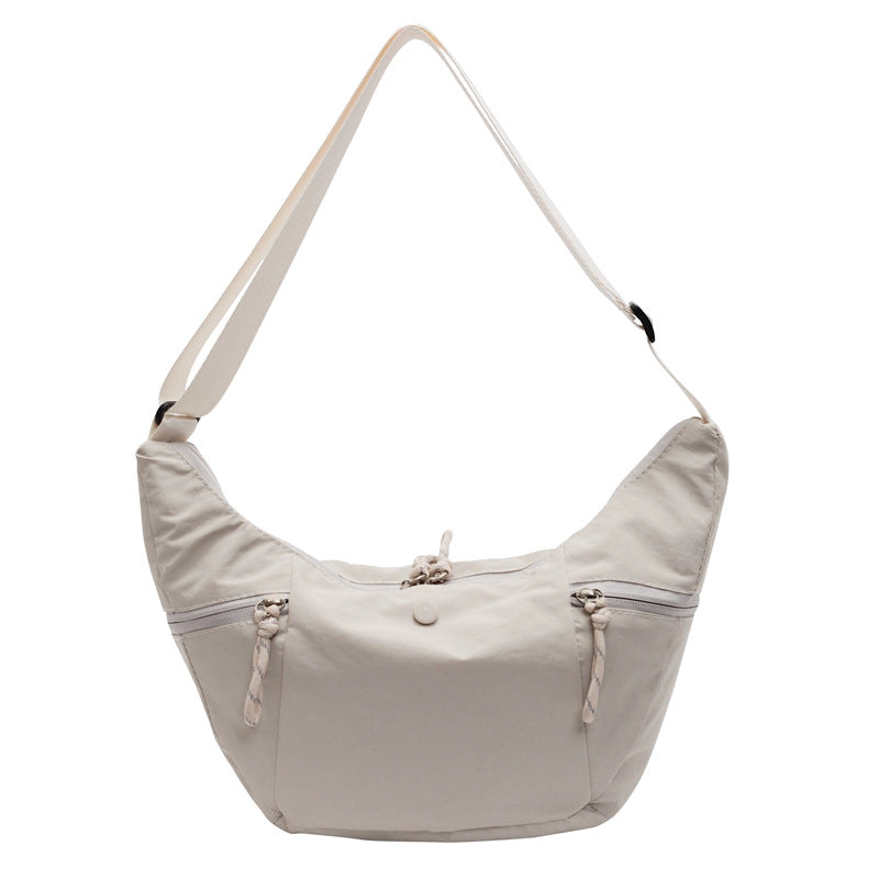 Practical shoulder bag with external zip pockets Bowlift