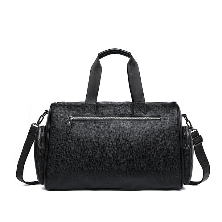 Premium Leather Weekend Duffle Bag Bowlift