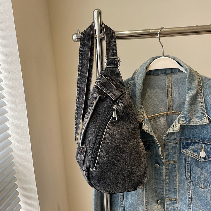 Casual Denim Sling Bag Bowlift