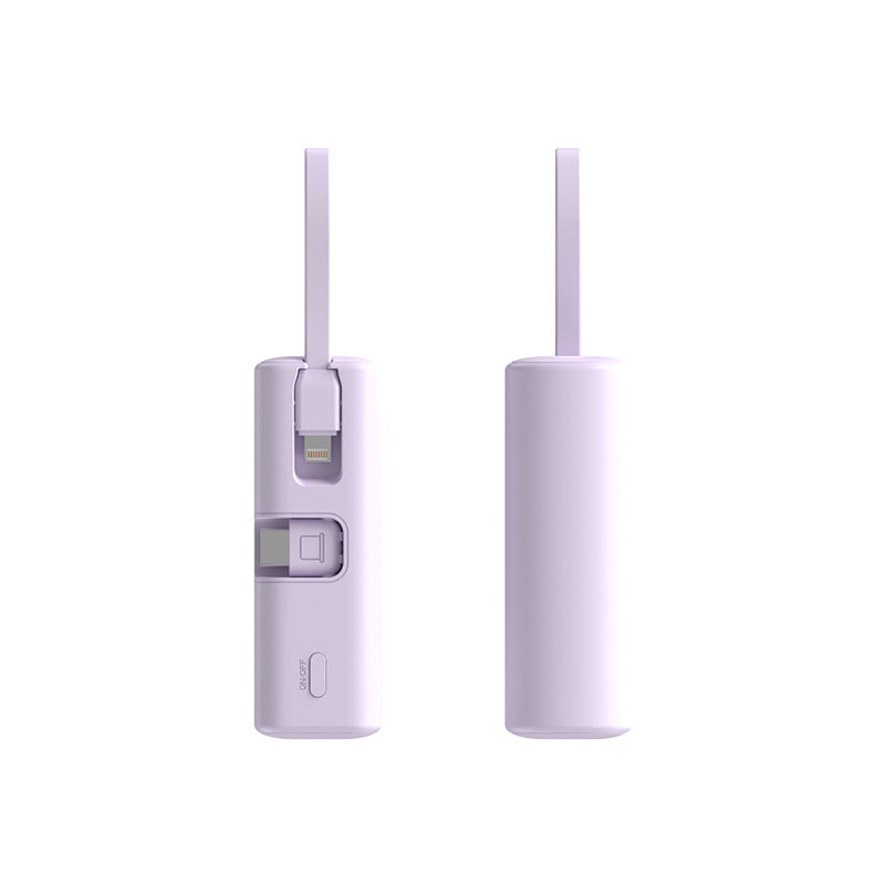 Compact power bank with integrated charging cable and LED indicator Bowlift