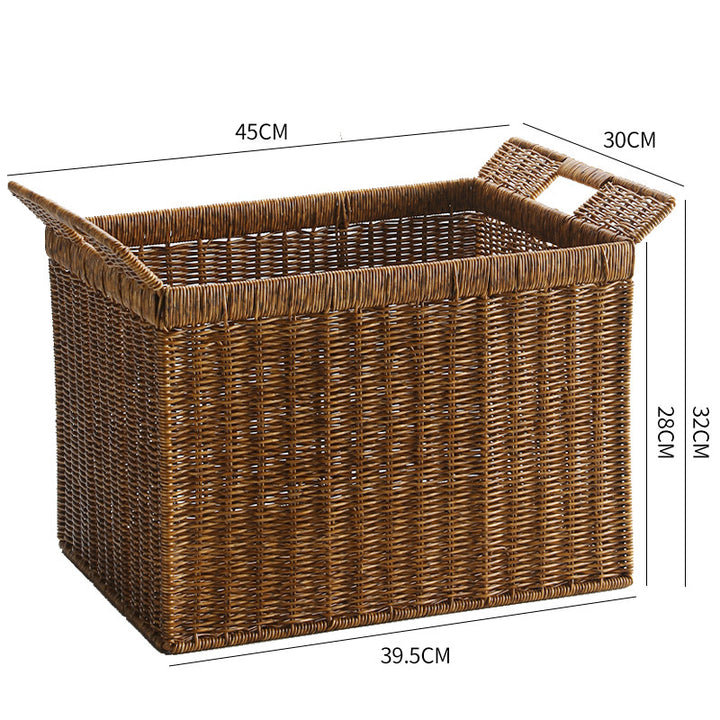 Handcrafted Woven Storage Cube with Ergonomic Handles Bowlift