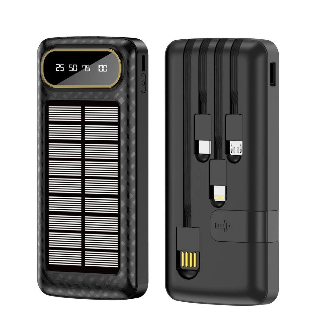 Portable Solar Power Bank with Integrated Charging Technology and Digital Display Bowlift