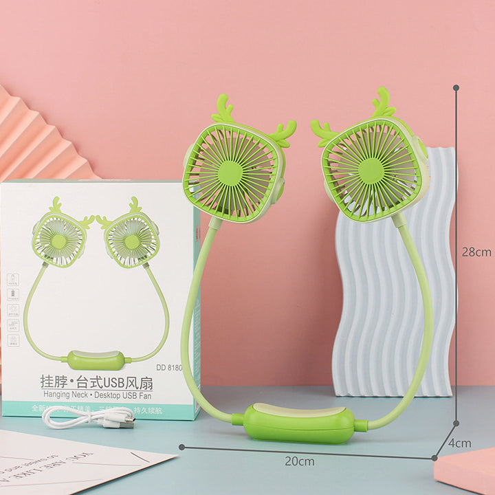 Women's Portable Neck Fan with Flexible Design Bowlift