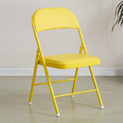 Folding chair with ergonomic design and PU upholstery Bowlift